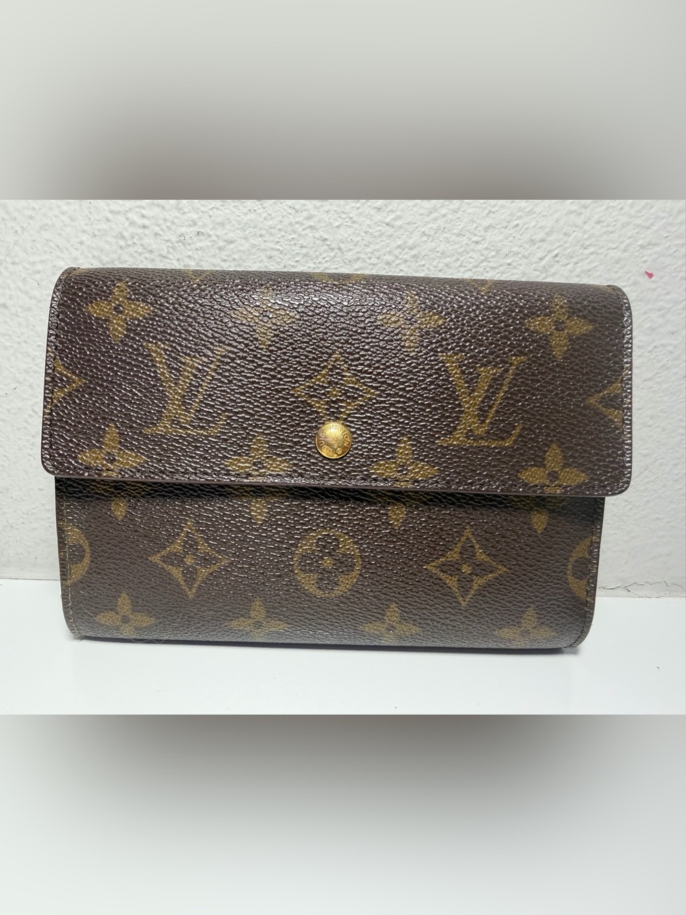 Louis Vuitton Monogram Brown and Gold Wallet Clutch